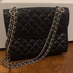 Rebecca Minkoff Quilted Affair Black crossbody or shoulder purse.